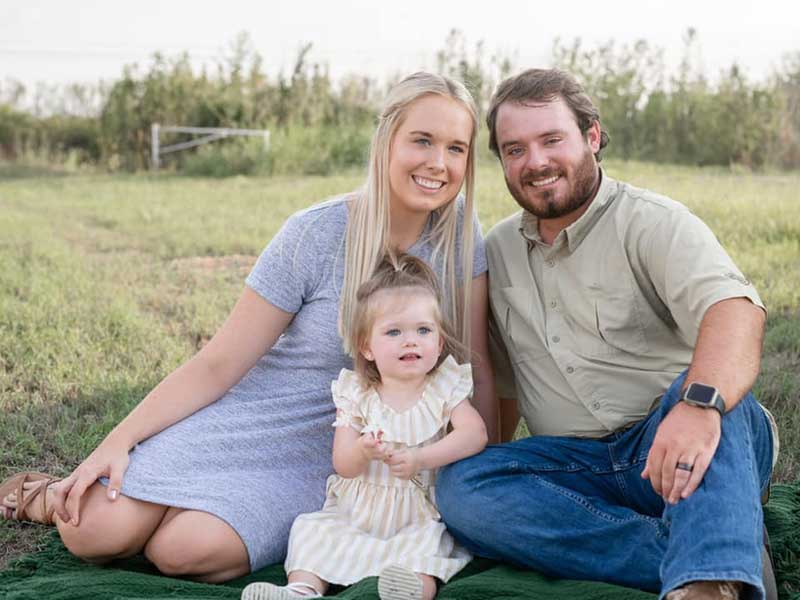 The Robins Family: Adam Robin with his wife and daughter